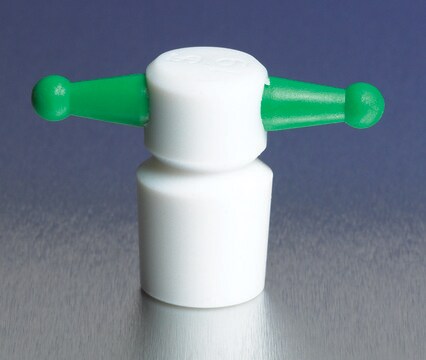 Pyrex&#174; PTFE key-hole stopper, color-coded blue, stopper size 16