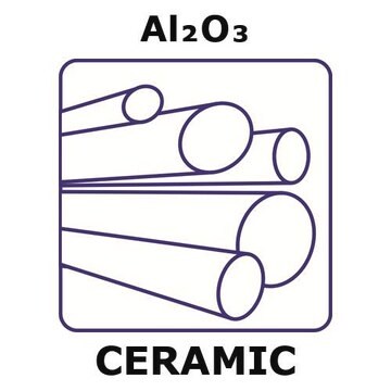 Alumina rod, 10.0&#160;mm diameter, length 100 mm, purity 99%