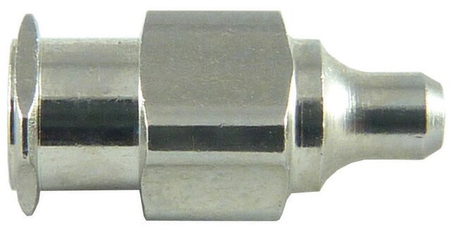 1-way Luer-to-closed end adapter FLL to closed end (plated brass)