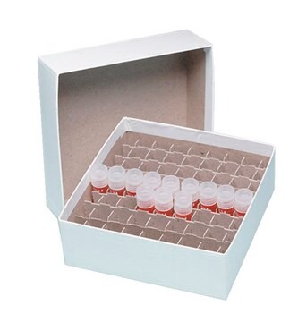 Freezer box W × L 2&#160;in. × 2&#160;in., to hold, 81&#160;tube(s)