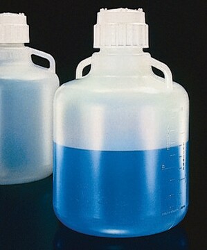 Nalgene&#174; round carboy, with handles nominal capacity 10&#160;L (2.5&#160;gal), polypropylene