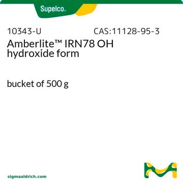 Amberlite&#8482; IRN78 OH hydroxide form bucket of 500&#160;g