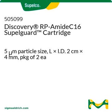 Discovery&#174; RP-AmideC16 Supelguard Cartridge 5&#160;&#956;m particle size, L × I.D. 2&#160;cm × 4&#160;mm, pkg of 2&#160;ea