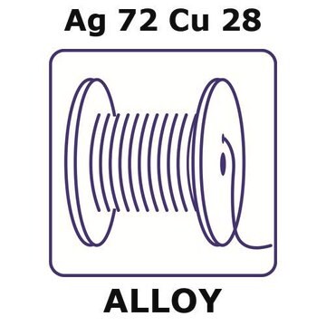 Silver/Copper wire, 1.0&#160;mm diameter, Ag72%/Cu28%, temper as drawn, length 20 m