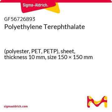 Polyethylene Terephthalate (polyester, PET, PETP), sheet, thickness 10&#160;mm, size 150 × 150&#160;mm