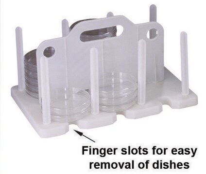 Bel-Art&#174; Petri Dish Rack polypropylene, Holds 42 x 100 mm plates