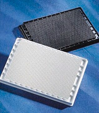 Corning&#174; 1536 well plates flat bottom black polystyrene wells, non-treated, non-sterile, lid: no