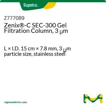 Zenix&#174;-C SEC-300 Gel Filtration Column, 3 &#956;m L × I.D. 15&#160;cm × 7.8&#160;mm, 3&#160;&#956;m particle size, stainless steel