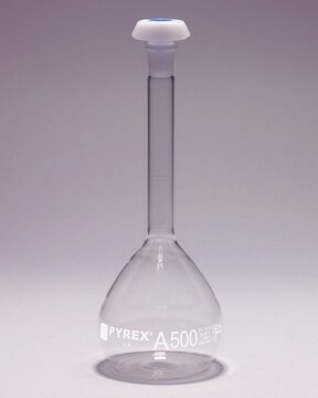 Pyrex&#174; Volumetric flask, heavy duty, class A, USP/ISO/DIN tolerances capacity 20&#160;mL