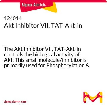 Akt Inhibitor VII, TAT-Akt-in The Akt Inhibitor VII, TAT-Akt-in controls the biological activity of Akt. This small molecule/inhibitor is primarily used for Phosphorylation &amp; Dephosphorylation applications.