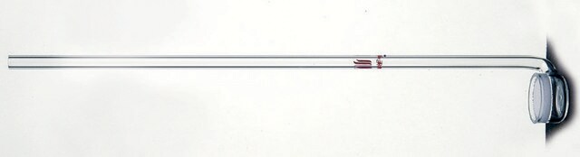 Synthware&#8482; fritted gas dispersion tube with 90 degree angle disc diam. 40&#160;mm, porosity: medium, stem O.D. × L 8&#160;mm × 150&#160;mm