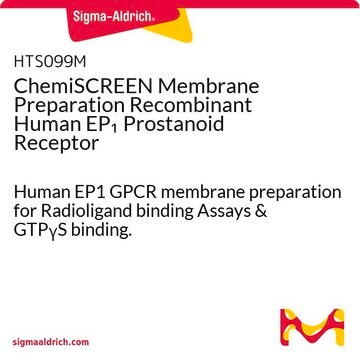 ChemiSCREEN Membrane Preparation Recombinant Human EP1 Prostanoid Receptor Human EP1 GPCR membrane preparation for Radioligand binding Assays &amp; GTP&#947;S binding.