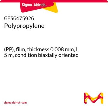 Polypropylene (PP), film, thickness 0.008&#160;mm, L 5&#160;m, condition biaxially oriented