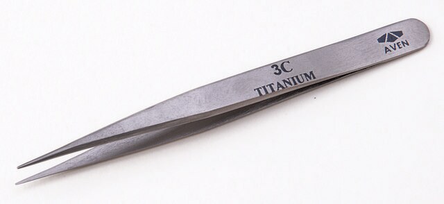 Titanium tweezers Style 3C