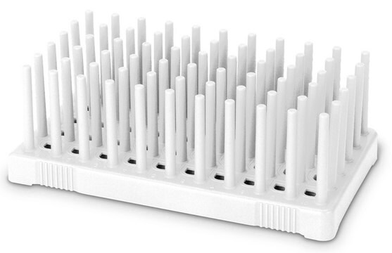 Peg Tube Rack to hold, 50&#160;tube(s) 14-17 mm tubes, white