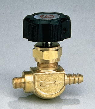 Lecture-bottle control valve Monel&#174;, hose outlet I.D. 1/4&#160;in.