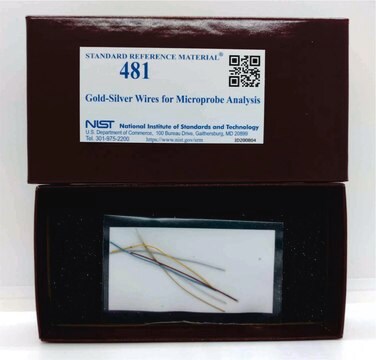 Gold-silver wires for microprobe analysis NIST&#174; SRM&#174; 481