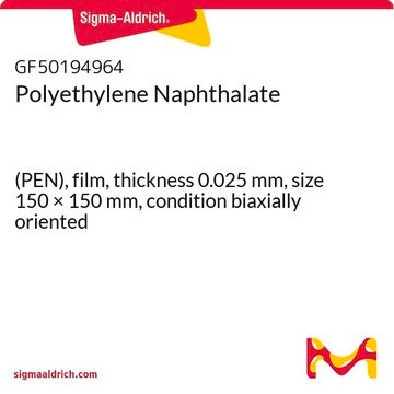 Polyethylene Naphthalate (PEN), film, thickness 0.025&#160;mm, size 150 × 150&#160;mm, condition biaxially oriented