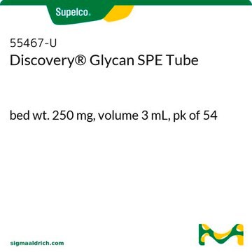 Discovery&#174; Glycan SPE Tube bed wt. 250&#160;mg, volume 3&#160;mL, pk of 54