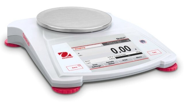 Ohaus&#174; Scout&#174; Portable Touchscreen Balance Model STX222, weighing capacity 220&#160;g, resolution: 0.01&#160;g, AC/DC input 230 V