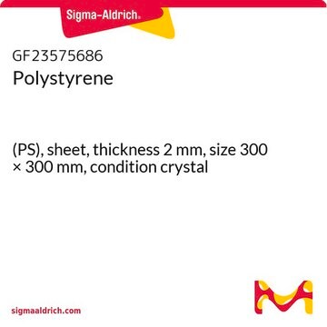 Polystyrene (PS), sheet, thickness 2&#160;mm, size 300 × 300&#160;mm, condition crystal