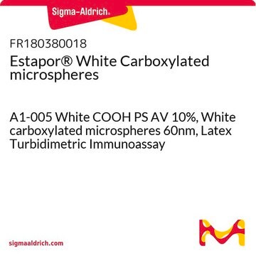 Estapor&#174; White Carboxylated microspheres A1-005 White COOH PS AV 10%, White carboxylated microspheres 60nm, Latex Turbidimetric Immunoassay - For ordering, click "Request more information"