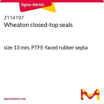 Wheaton closed-top seals size 13&#160;mm, PTFE-faced rubber septa