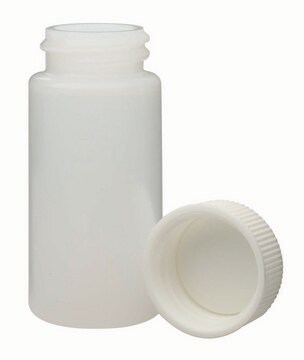 WHEATON&#174; liquid scintillation vial with seperate foamed PE lined PP cap lips on vial transparent high-density polyethylene bottle, capacity (20), screw cap, case of 500&#160;ea Vials shrink-wrapped trays Screw caps in a separate sealed tray