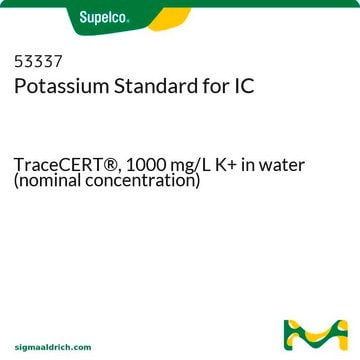 Potassium Standard for IC TraceCERT&#174;, 1000&#160;mg/L K+ in water (nominal concentration)