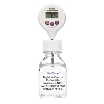 SP Bel-Art&#174; H-B Frio-Temp&#174; Calibrated Electronic Verification Lollipop Stem Thermometer temp. range at 0-70 °C, 22°C Ambient Calibration, bottle volume 60&#160;mL , with organic liquid