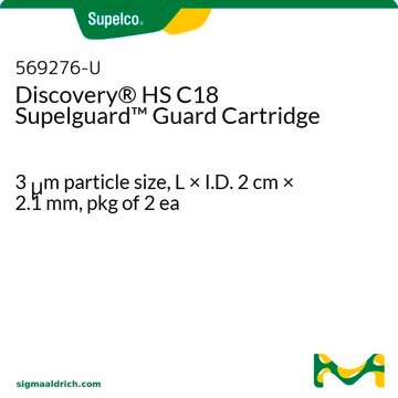 Discovery&#174; HS C18 Supelguard Guard Cartridge 3&#160;&#956;m particle size, L × I.D. 2&#160;cm × 2.1&#160;mm, pkg of 2&#160;ea