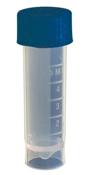 Self standing screw cap tube with cap capacity 5&#160;mL, blue, unassembled