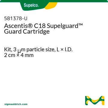 Ascentis&#174; C18 Supelguard Guard Cartridge Kit, 3&#160;&#956;m particle size, L × I.D. 2&#160;cm × 4&#160;mm