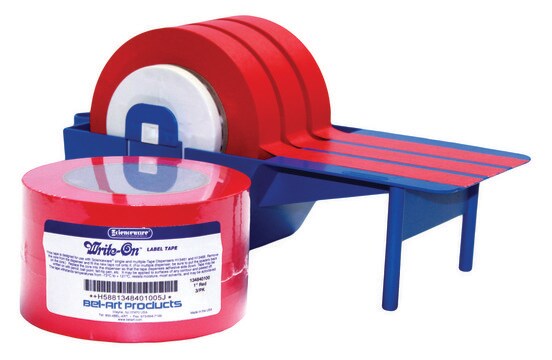 Bel-Art&#174; Write-on&#8482; Label Tape roll size 40&#160;yard, red, width 1&#160;in., pk of 3