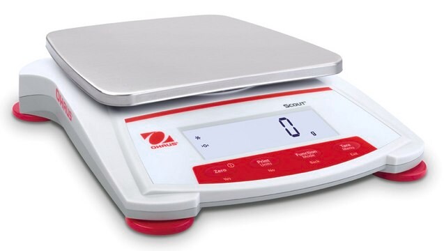 Ohaus&#174; Scout&#174; Portable Balance Model SKX8200, weighing capacity 8200&#160;g, resolution: 1&#160;g, AC/DC input 230 V, universal plug set