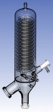 Ace rotary evaporator condenser complete "V" assembly plastic-coated glass, fits Büchi&#174; models R-200/R-205 and R-114/R-144