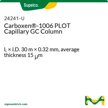 Carboxen&#174;-1006 PLOT Capillary GC Column L × I.D. 30&#160;m × 0.32&#160;mm, average thickness 15&#160;&#956;m