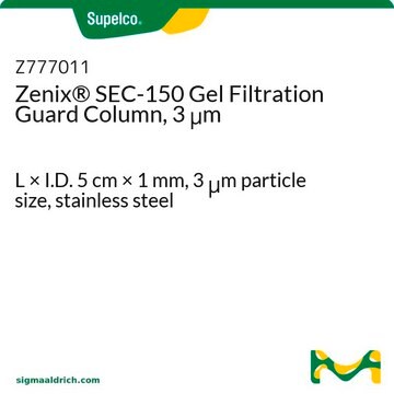 Zenix&#174; SEC-150 Gel Filtration Guard Column, 3 &#956;m L × I.D. 5&#160;cm × 1&#160;mm, 3&#160;&#956;m particle size, stainless steel