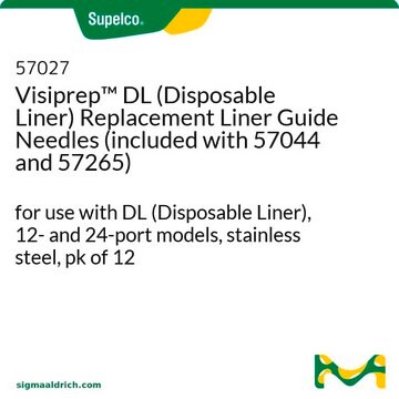 Visiprep&#8482; DL (Disposable Liner) Replacement Liner Guide Needles (included with 57044 and 57265) for use with DL (Disposable Liner), 12- and 24-port models, stainless steel, pk of 12