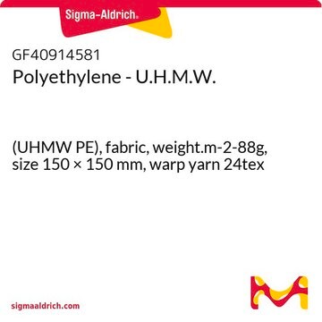 Polyethylene - U.H.M.W. (UHMW PE), fabric, weight.m-2-88g, size 150 × 150&#160;mm, warp yarn 24tex