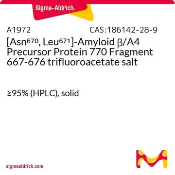 [Asn670, Leu671]-Amyloid &#946;/A4 Precursor Protein 770 Fragment 667-676 trifluoroacetate salt &#8805;95% (HPLC), solid