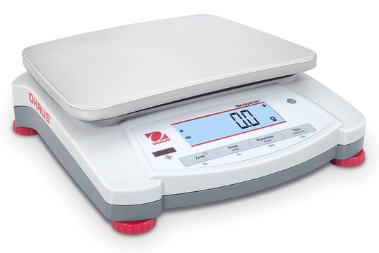 Ohaus&#174; Navigator&#174; Portable Balance Model NVT1601M, weighing capacity 1600&#160;g, resolution: 0.5&#160;g, AC/DC input 230 V, universal plug set