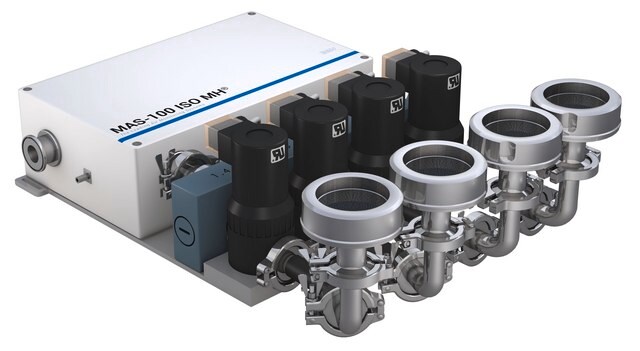 MAS-100 Iso MH&#174; Remote Microbial Air Sampler Pre-assembled for four heads with USB, digital I/O and ProfiNet/ProfiBus interfaces