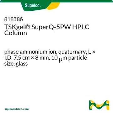 TSKgel&#174; SuperQ-5PW HPLC Column phase ammonium ion, quaternary, L × I.D. 7.5&#160;cm × 8&#160;mm, 10&#160;&#956;m particle size, glass