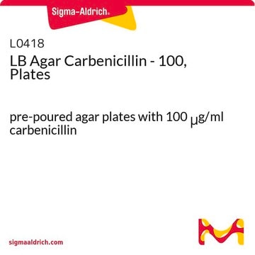 LB Agar Carbenicillin - 100, Plates pre-poured agar plates with 100 &#956;g/ml carbenicillin