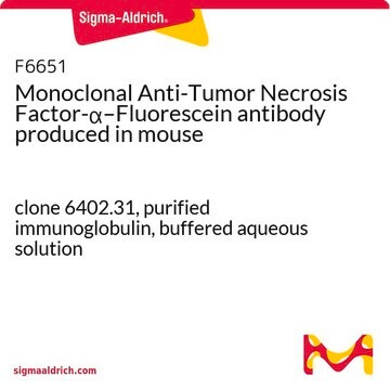 Monoclonal Anti-Tumor Necrosis Factor-&#945;–Fluorescein antibody produced in mouse clone 6402.31, purified immunoglobulin, buffered aqueous solution