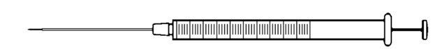 Hamilton&#174; syringe, 1000 series GASTIGHT&#174;, LTN (fixed needle) 1010LTN, volume 10&#160;mL, needle size 22 ga (bevel tip), needle L 51&#160;mm (2&#160;in.)