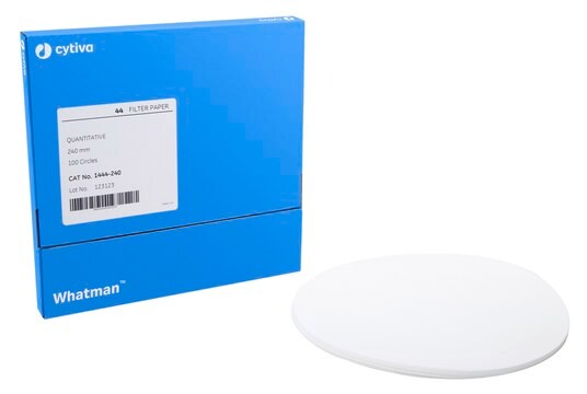 Whatman&#174; quantitative filter paper, ashless, Grade 44 circles, diam. 110&#160;mm, pack of 100