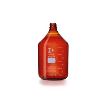 DURAN&#174; graduated amber laboratory bottle capacity 5000&#160;mL, GL 45 thread, without screw cap and pouring ring, borosilicate glass 3.3 bottle