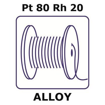 Platinum/Rhodium wire, Pt80%/Rh20%, length 0.05 m, 1.0&#160;mm diameter